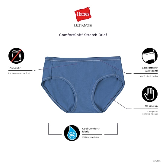 Hanes Womens  5+1 Bonus Pack Hipster Panty 41w6cs