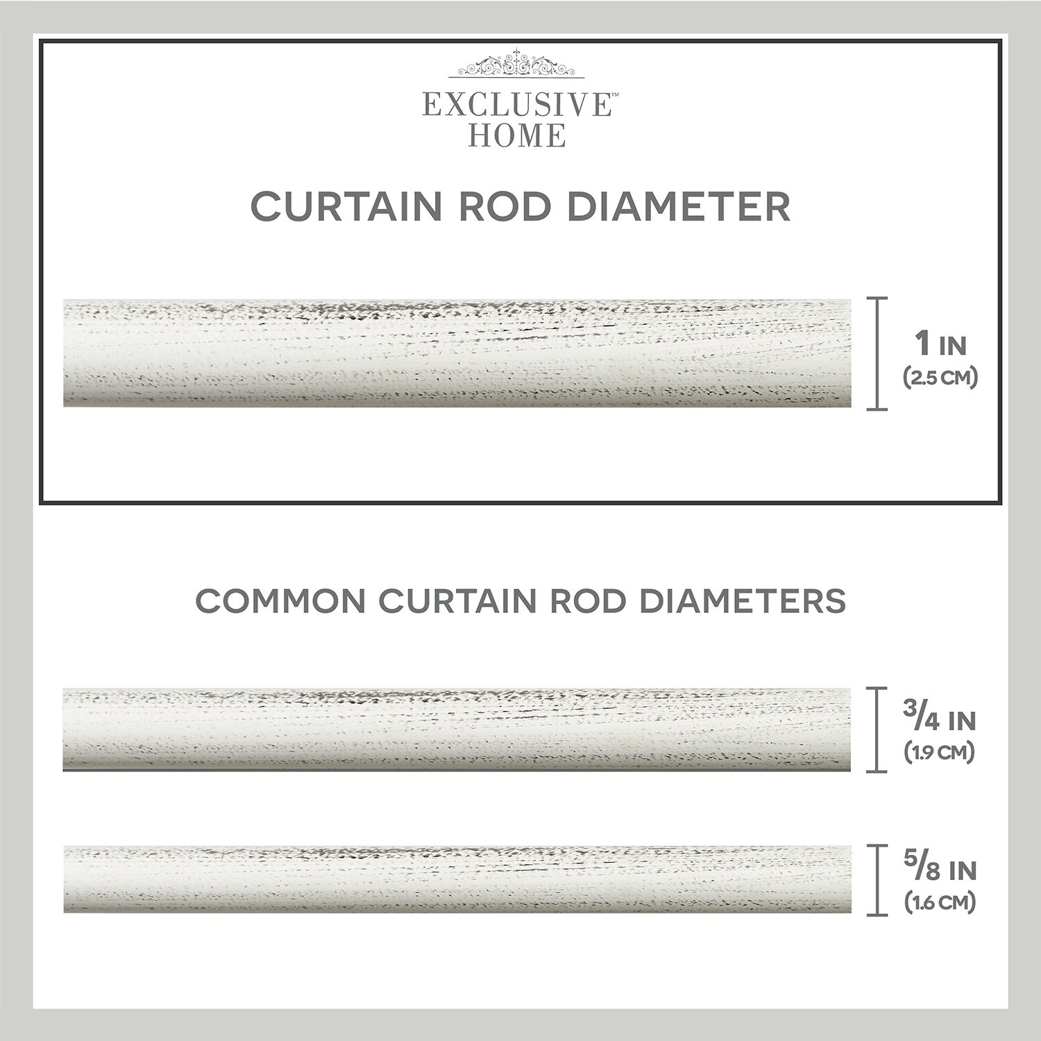 Exclusive Home Curtains Topper 1 Adjustable Curtain Rod