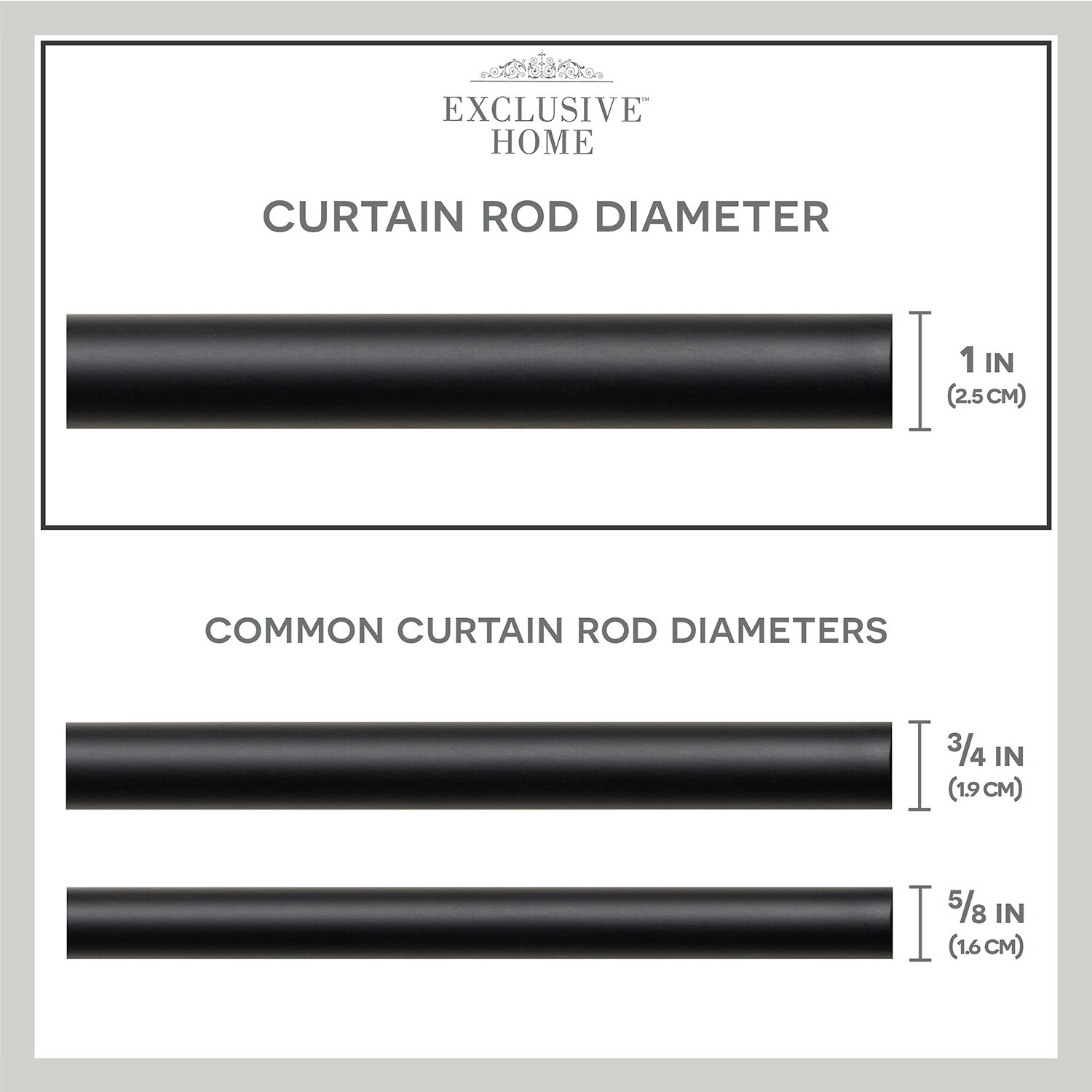 Exclusive Home Curtains Topper 1 Adjustable Curtain Rod