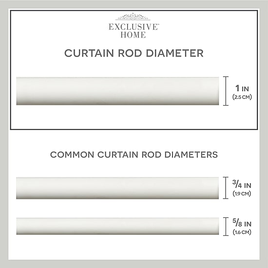Exclusive Home Curtains Topper 1 IN Adjustable Curtain Rod