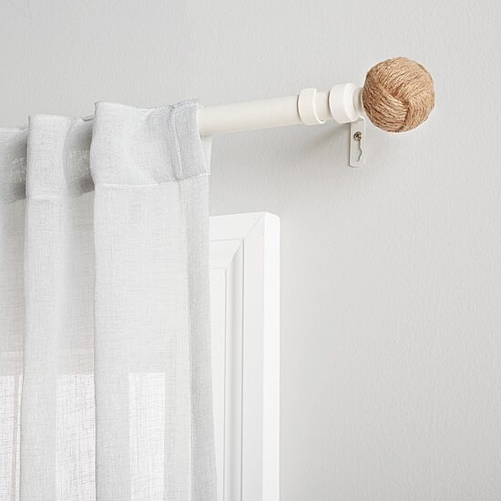 Exclusive Home Curtains Rope Knots 1 IN Adjustable Curtain Rod