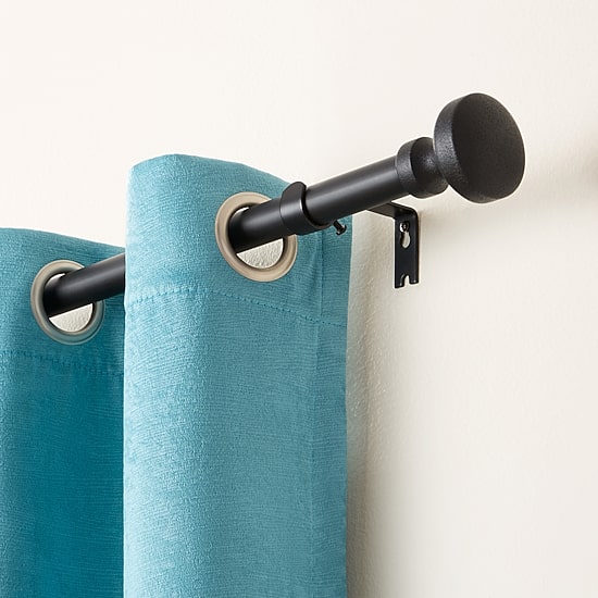 Town And Country Modern Rounded Cap 1 IN Adjustable Curtain Rod