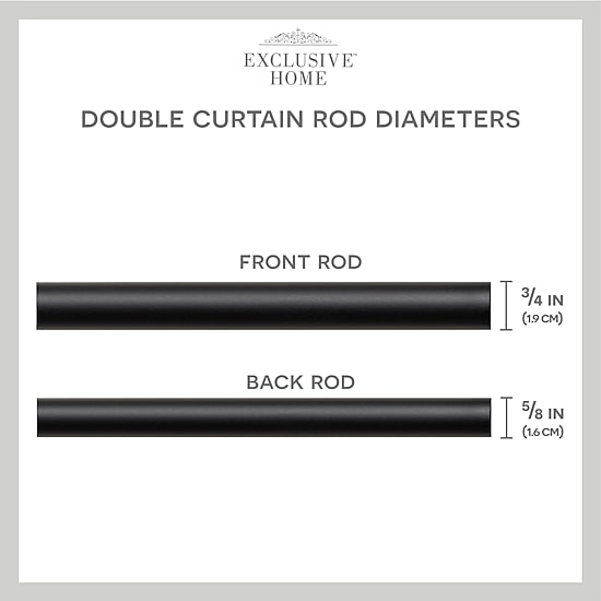 Exclusive Home Curtains Topper/Topper Double Curtain Rod
