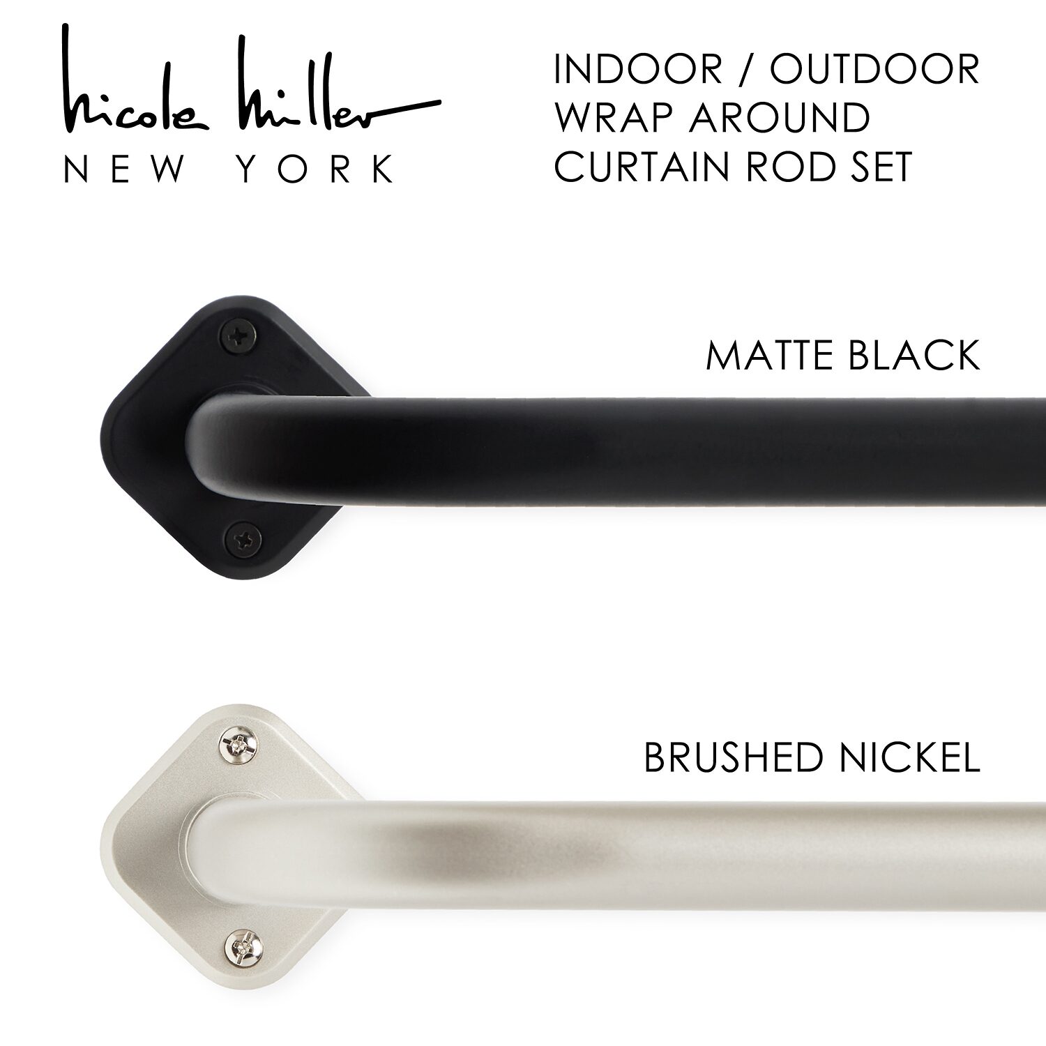 Nicole Miller Patio Country 1 Adjustable Curtain Rod