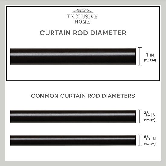 Exclusive Home Curtains Napoleon 1 IN Adjustable Curtain Rod