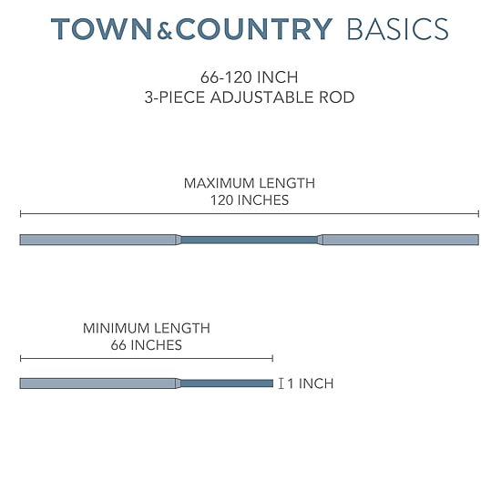 Town And Country Modern Sphere 1 IN Adjustable Curtain Rod