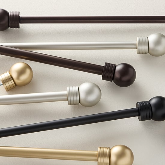 Town And Country Modern Sphere 1 IN Adjustable Curtain Rod