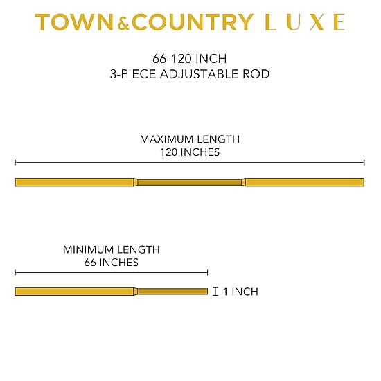 Town And Country Marbled Flute 1 IN Adjustable Curtain Rod