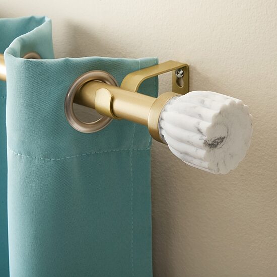 Town And Country Marbled Flute 1 IN Adjustable Curtain Rod