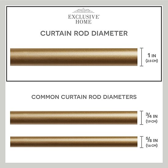 Exclusive Home Curtains Peony 1 IN Adjustable Curtain Rod