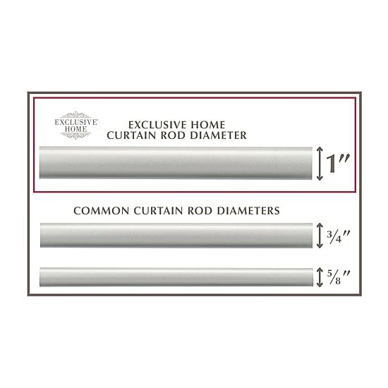 Exclusive Home Curtains Crystal Ball 1 IN Adjustable Curtain Rod