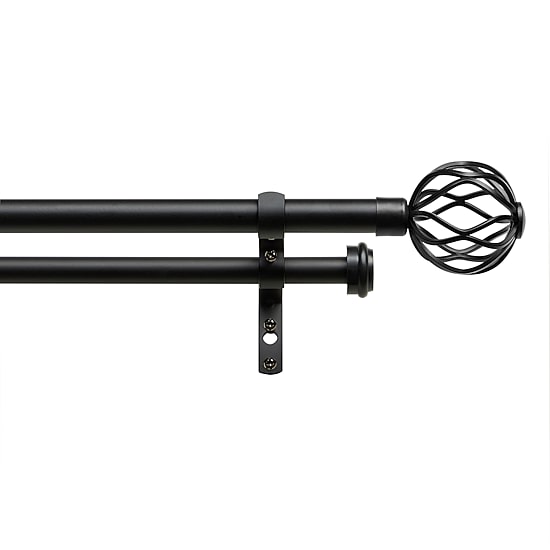 Exclusive Home Curtains Ogee/Topper Double Double Curtain Rod