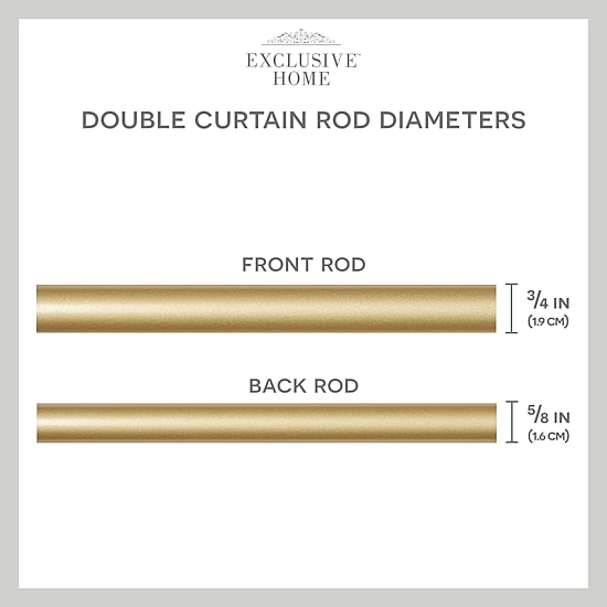 Exclusive Home Curtains Napoleon/Topper Double Curtain Rod