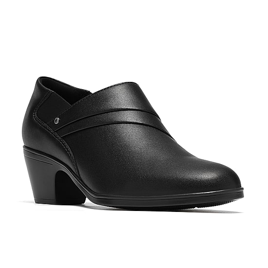 Clarks Emily2 London Womens Almond Closed Toe Block Heel Pumps