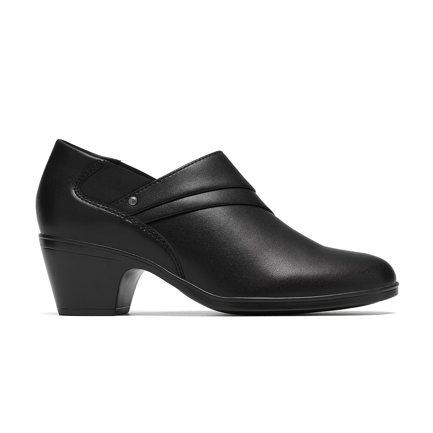Clarks Emily2 Womens Almond Closed Toe Block Heel Pumps