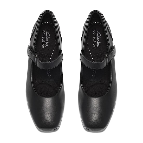 Clarks Marriann Jane Womens Square Closed Toe Stacked Heel Pumps