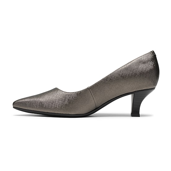 Clarks Kepley Womens Pointed Closed Toe Stacked Heel Pumps
