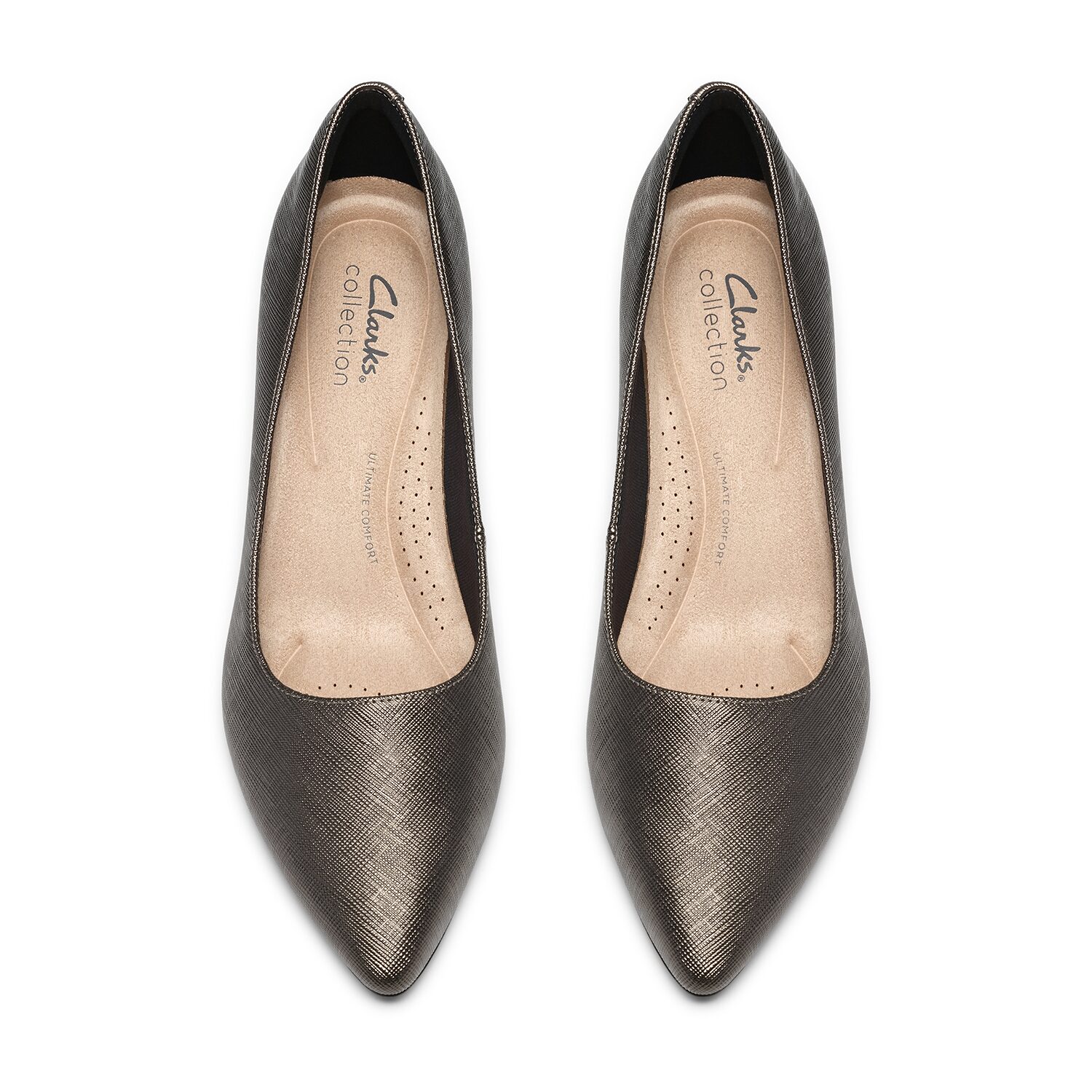 Clarks Kepley Womens Pointed Closed Toe Stacked Heel Pumps