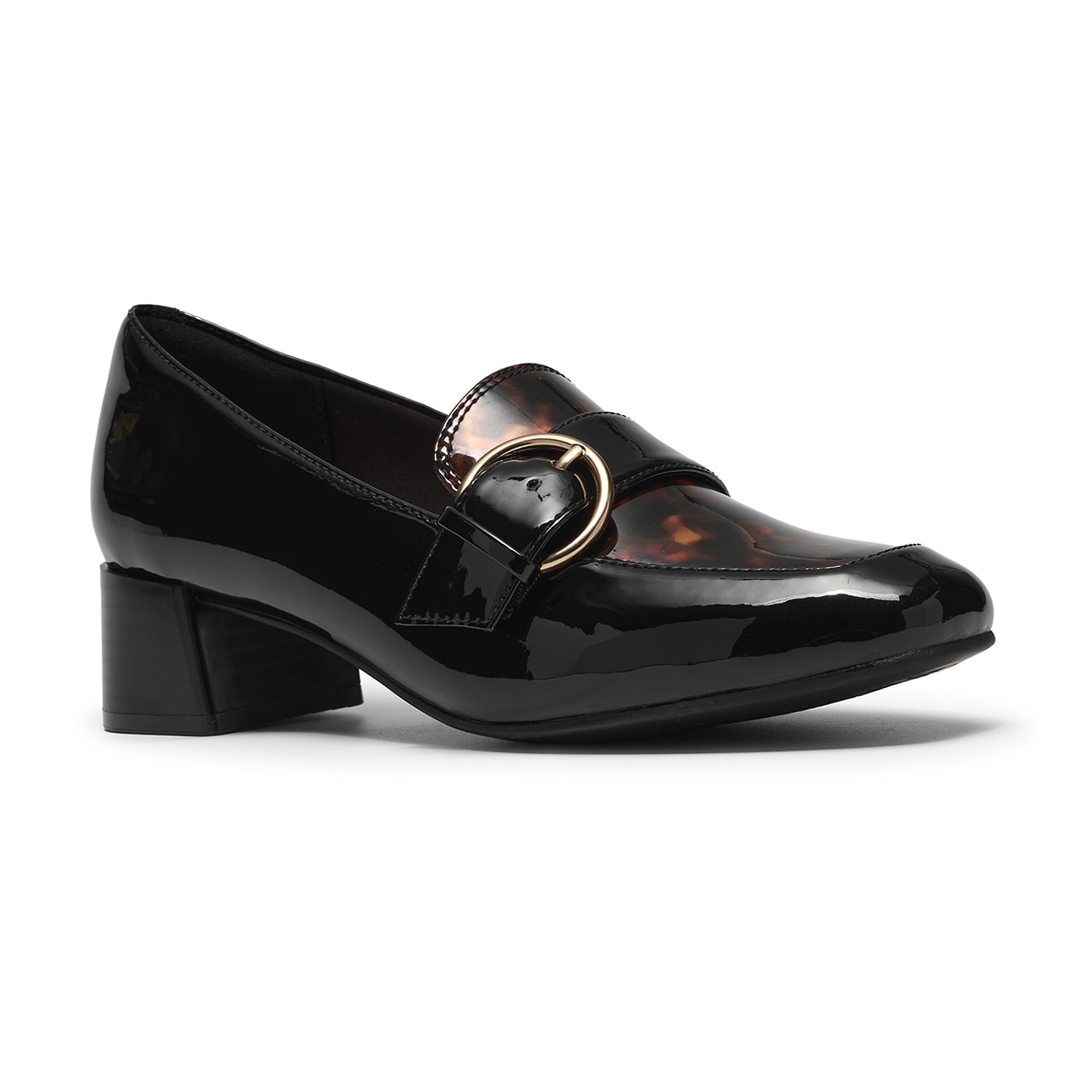 Clarks Iridessa Wish Womens Almond Closed Toe Block Heel Pumps