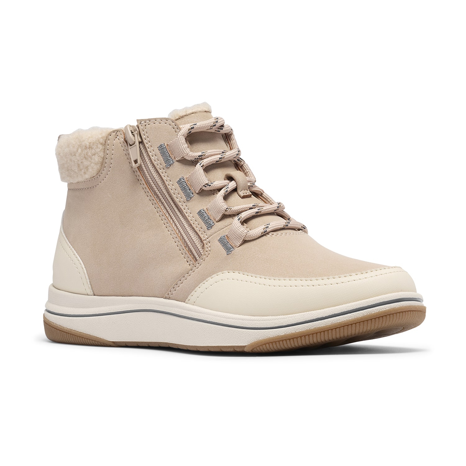 Clarks Womens Breeze Moss Flat Heel Lace Up Boots