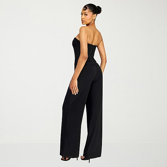 Premier Amour Womens Sweetheart Neck Sleeveless Jumpsuit