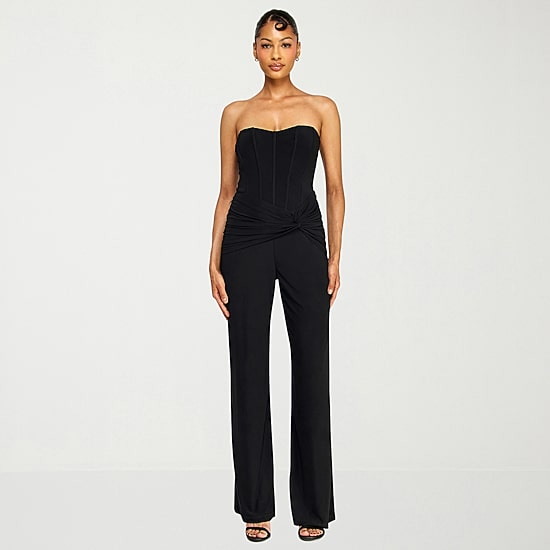 Premier Amour Womens Sweetheart Neck Sleeveless Jumpsuit