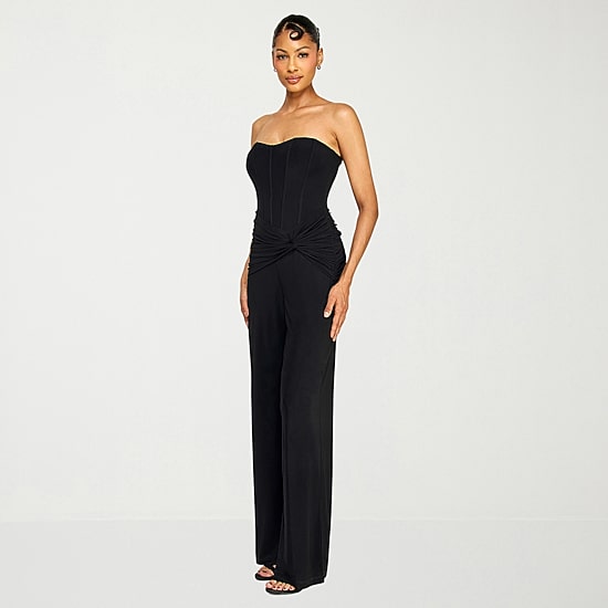 Premier Amour Womens Sweetheart Neck Sleeveless Jumpsuit