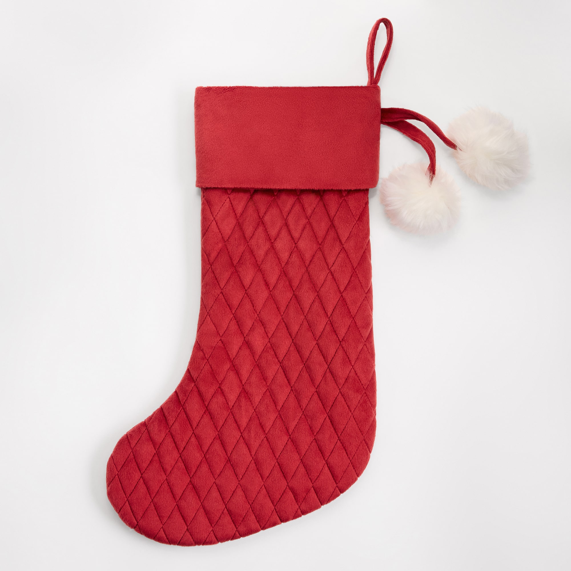 North Pole Trading Co. Quilted Velvet Monogram Stocking F Christmas Stocking
