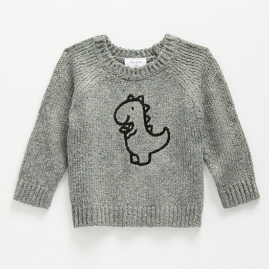 Okie Dokie Baby Boys Round Neck Long Sleeve Pullover Sweater