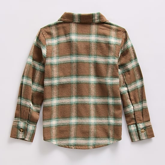 Okie Dokie Toddler & Little Boys Long Sleeve Fitted Regular Fit Button-Down Shirt