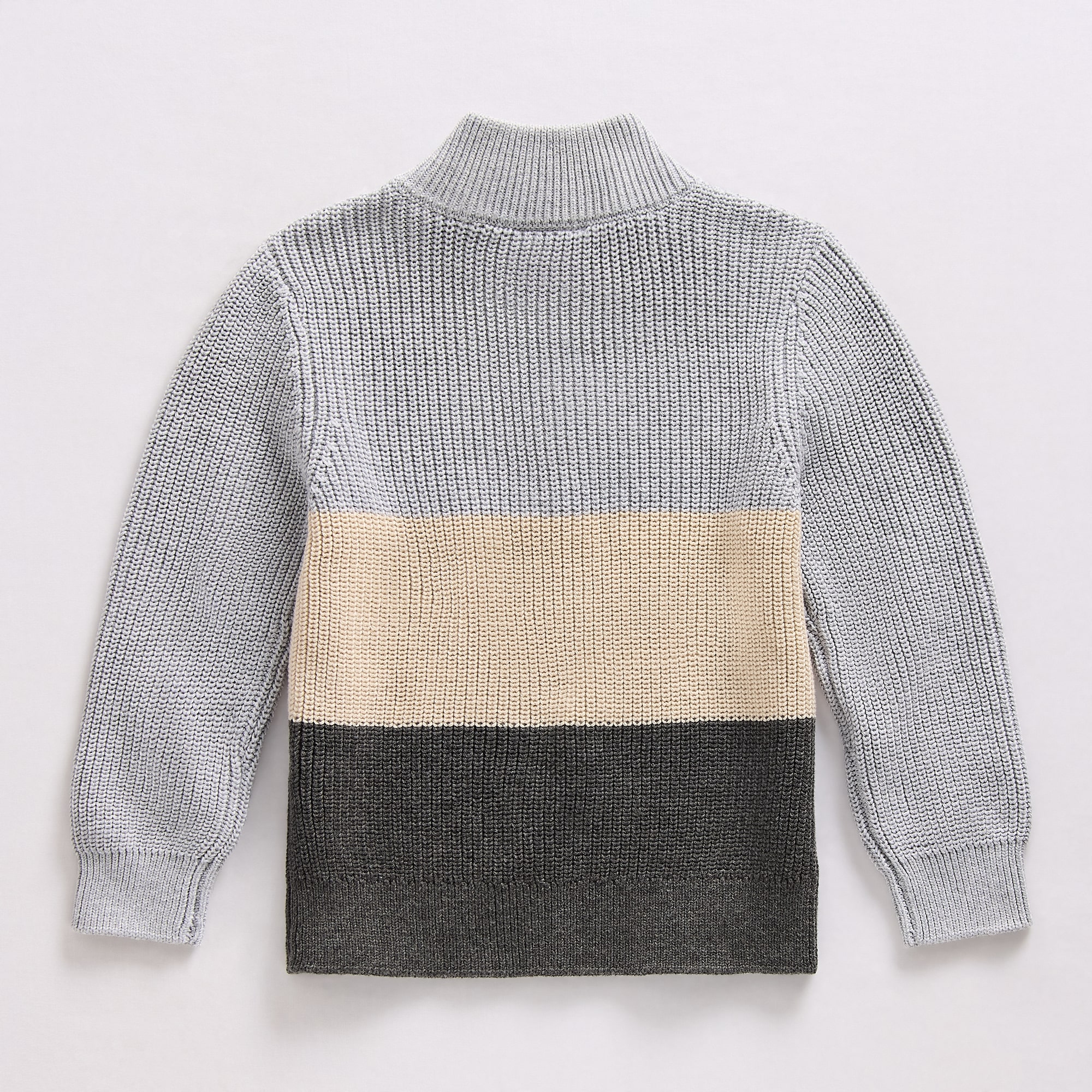Okie Dokie Toddler & Little Boys Round Neck Long Sleeve Quarter-Zip Pullover Sweater