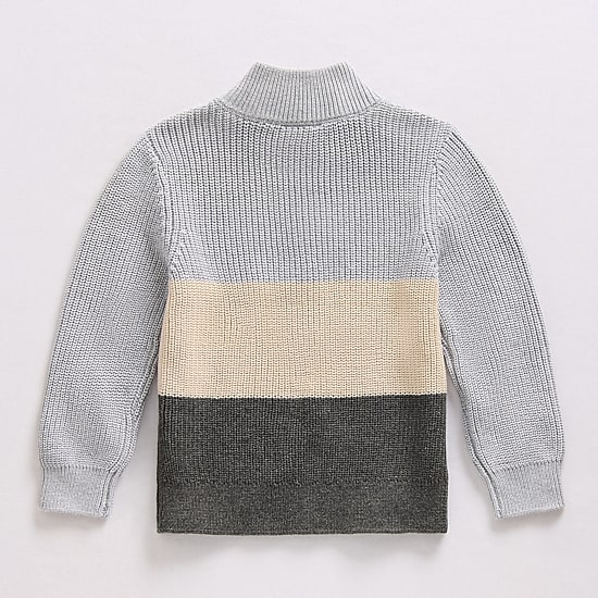 Okie Dokie Toddler & Little Boys Round Neck Long Sleeve Quarter-Zip Pullover Sweater