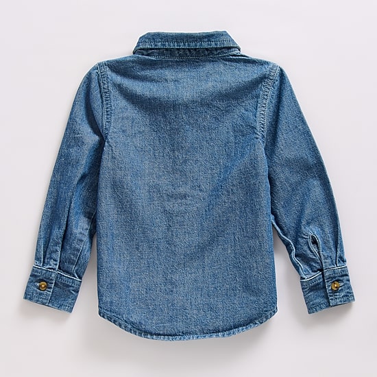 Okie Dokie Toddler & Little Boys Long Sleeve Cuffed Regular Fit Button-Down Shirt