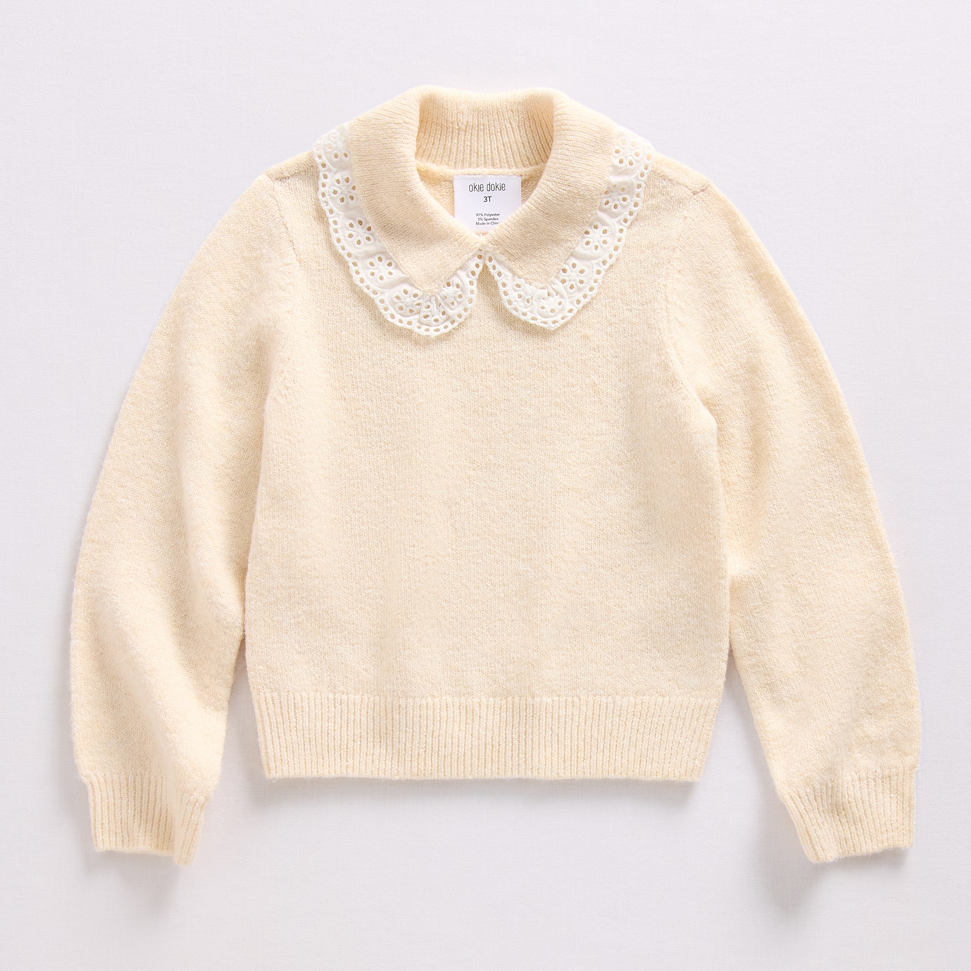 Okie Dokie Toddler & Little Girls Long Sleeve Pullover Sweater