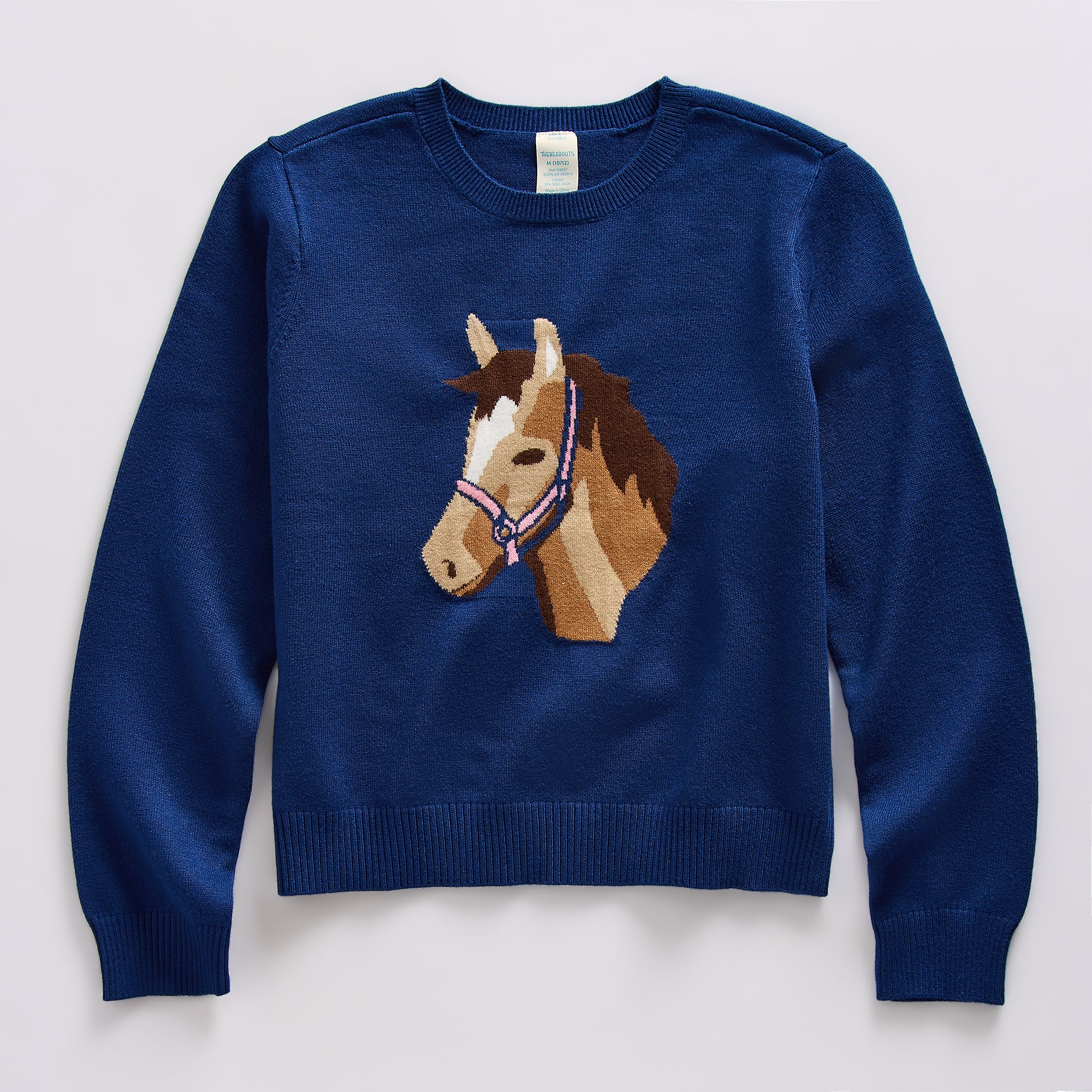 Thereabouts Little & Big Kid Girls Round Neck Long Sleeve Pullover Sweater