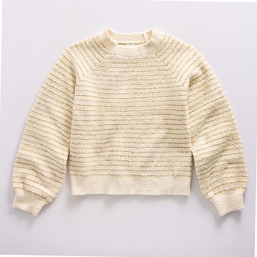 Thereabouts Little & Big Kid Girls Round Neck Long Sleeve Pullover Sweater In White