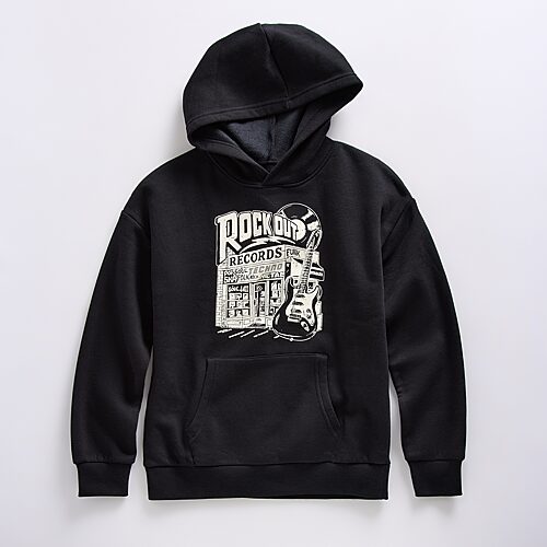 Thereabouts Little & Big Kid Boys Long Sleeve Fleece Hoodie In Black