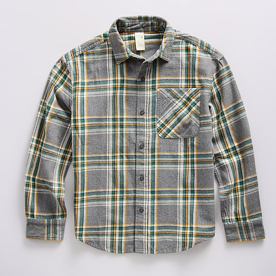 Thereabouts Little & Big Kid Boys Long Sleeve Regular Fit Flannel Shirt