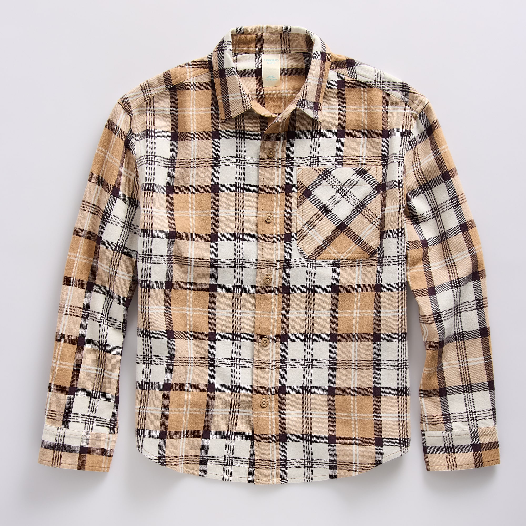 Thereabouts Little & Big Kid Boys Long Sleeve Regular Fit Flannel Shirt