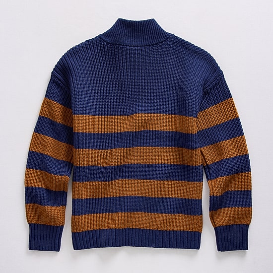 Thereabouts Little & Big Kid Boys Mock Neck Long Sleeve Striped Quarter-Zip Pullover Sweater