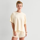 Xersion Scubaluxe Womens Crew Neck Short Sleeve Active T-Shirt