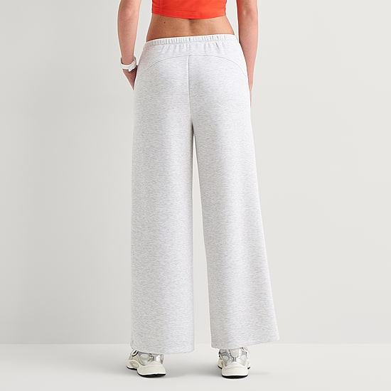 Xersion Scubaluxe Womens Drawstring Waist Wide Leg Mid Rise Regular Fit Sweatpant