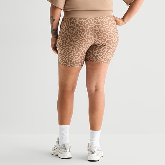 Xersion Womens 7" High Rise Plus Stretch Fabric Drawstring Waist Quick Dry Bike Short
