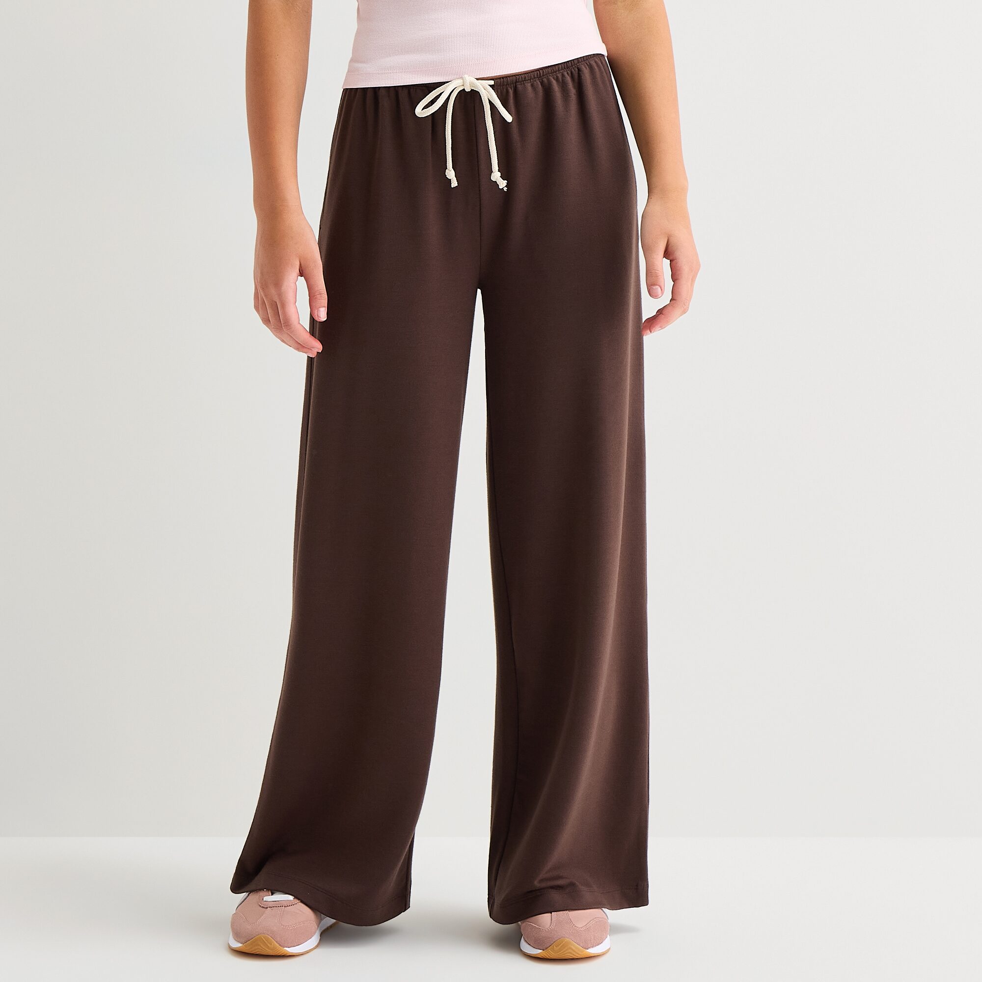 Arizona Womens Juniors Wide Leg Mid Rise Lounge Pant