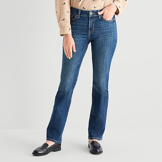 St. John's Bay Womens Mid Rise Bootcut Jean