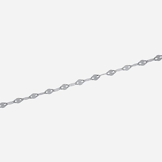 Silver Treasures Womens Sterling Silver 9 Inch Semisolid Ankle Bracelet