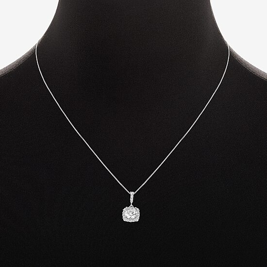 Sparkle Allure Womens Cubic Zirconia Pure Silver Over Brass Cushion 2-pc. Jewelry Set