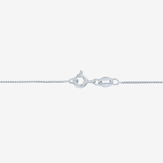 Womens Lab Created White Sapphire Sterling Silver Heart 18 Inch Pendant Necklace