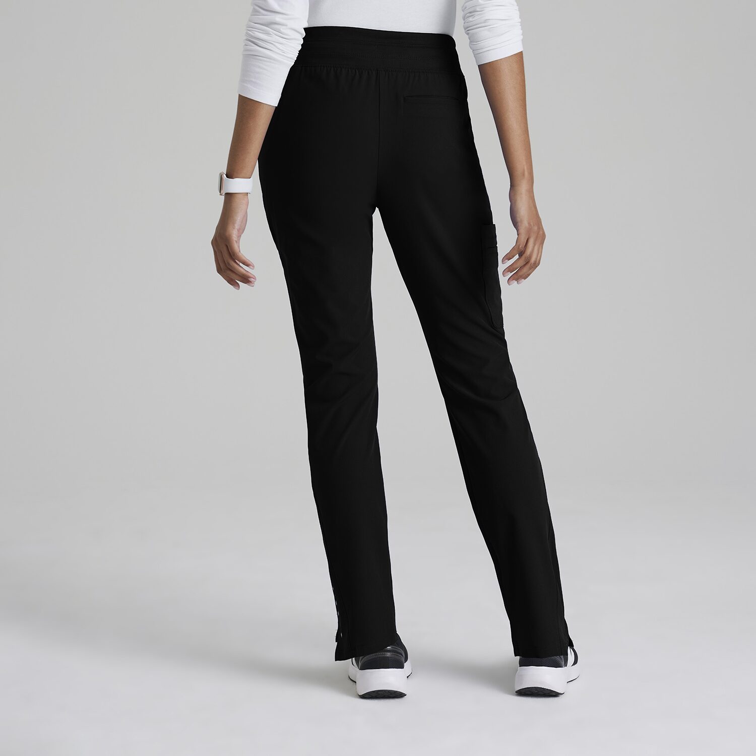 Barco One Bop597 Uplift 5-Pocket Mid-Rise Tapered Leg Womens Plus Tall Moisture Wicking Scrub Pant