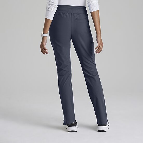 Barco One Bop597 Uplift 5-Pocket Mid-Rise Tapered Leg Womens Plus Tall Moisture Wicking Scrub Pant